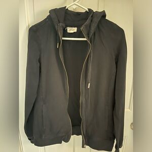 Women’s black cotton zip hoodie